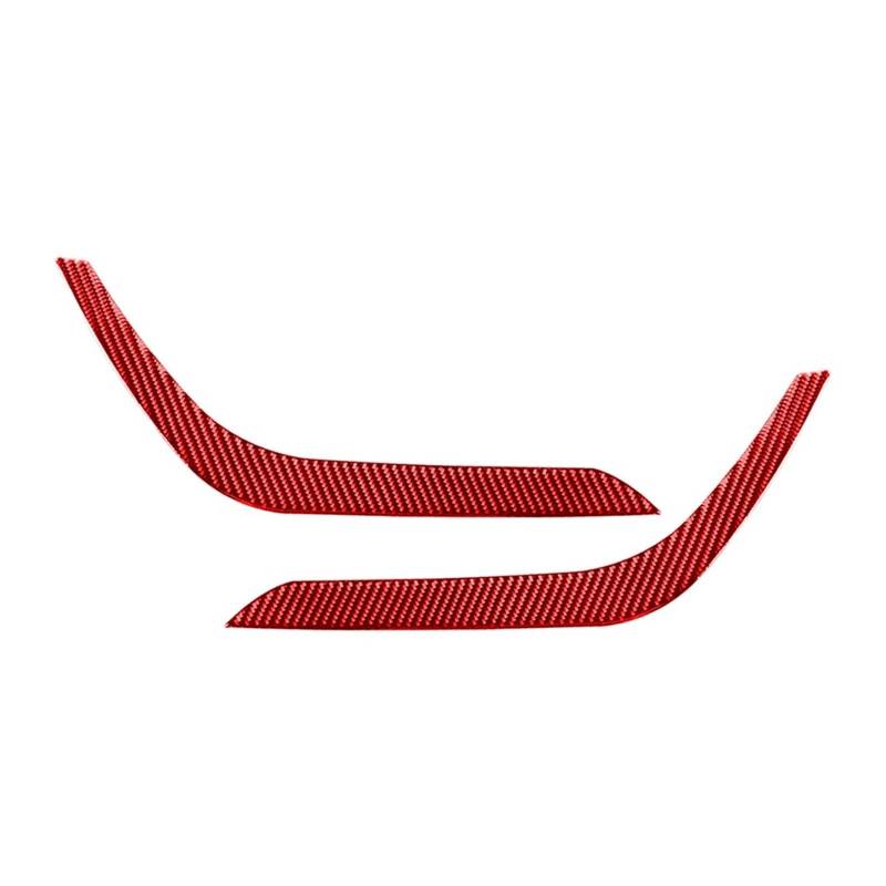 KMLONG 1 paar Auto Scheinwerfer Augenlider Augenbraue Fit for Toyota Tundra 2014-2021 Abdeckung Scheinwerfer Dekoration Trim Autoscheinwerferblende(Carbon Fiber Red) von KMLONG