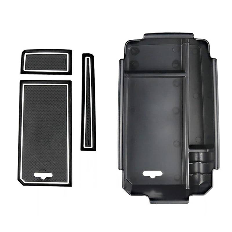 KMLONG 1Pc Auto Zentrale Armlehne Lagerung Box Fit for Volvo XC40 2019 2020 Organizer Center Konsole ABS Container Halterung Schwarz + weiß Ablagefach Mittelkonsole von KMLONG