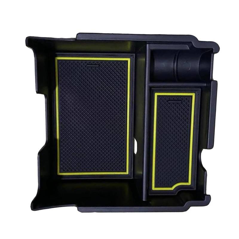 KMLONG 1pc Auto Center Armlehne Lagerung Box Schwarz ABS Fit for Subaru Off-road 2018-2023 Center konsole Organizer Container Auto Teile Ablagefach Mittelkonsole(Yellow) von KMLONG