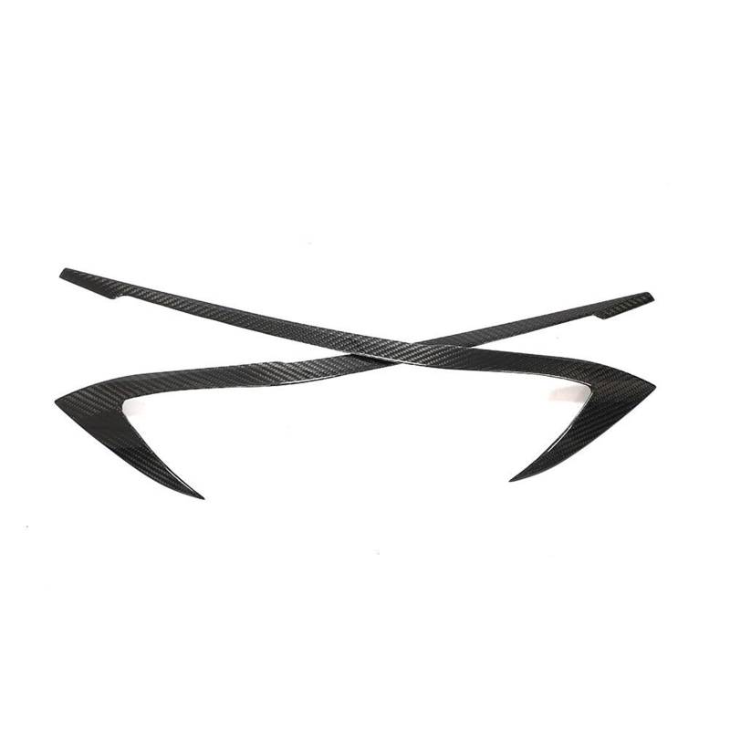 KMLONG 2PCS Auto Scheinwerfer Augenbraue Trimmen Vordere Abdeckung Lampe Deckel Scheinwerfer Augenlid Stirn Fit for BMW 3 Serie G20 G28 2019 2020 2021 Autoscheinwerferblende von KMLONG