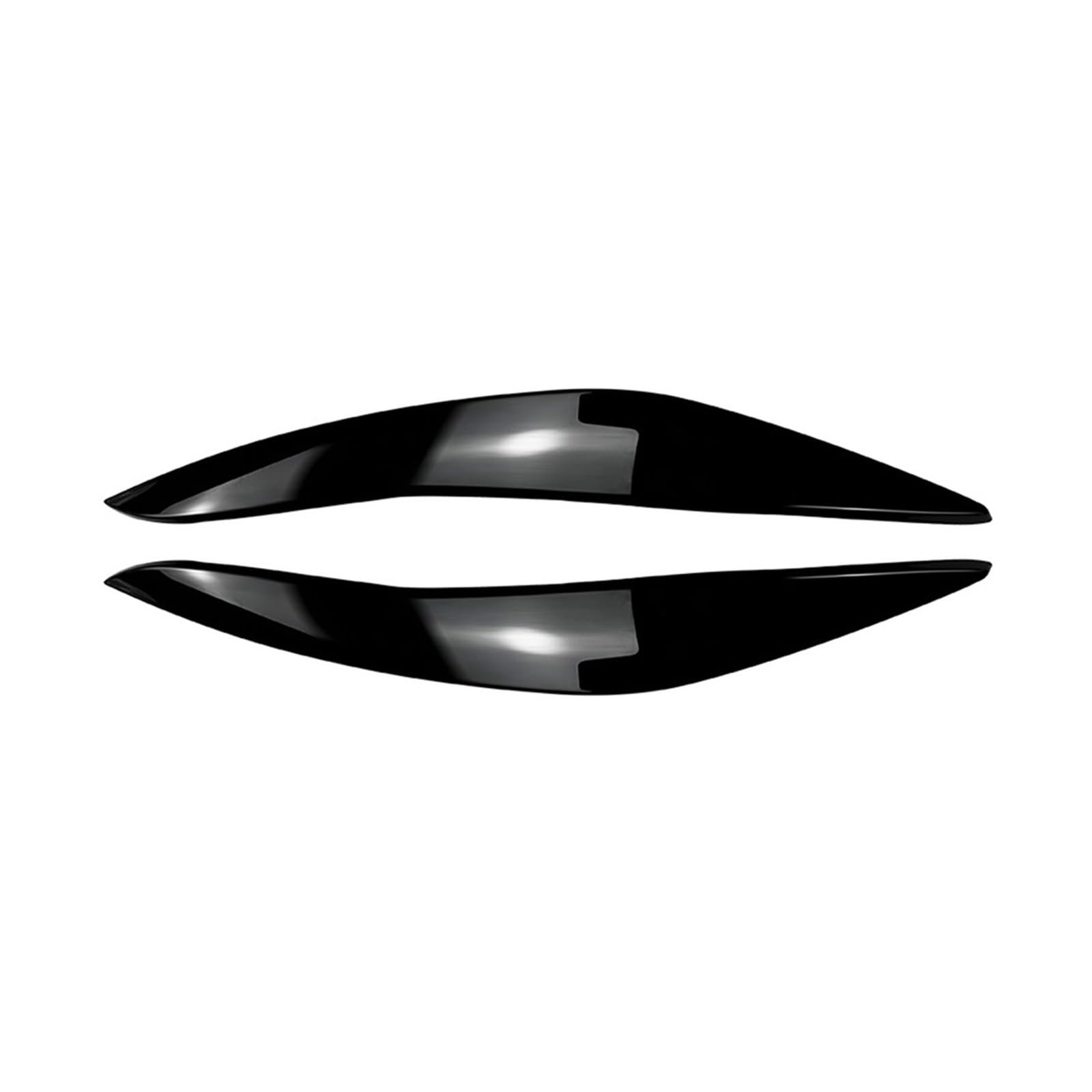 KMLONG 2Pcs Auto Front Scheinwerfer Augenlider Augenbraue Abdeckung Trim Fit for BMW 5 Series F10 F11 2011 2012 2013 2014 glänzend Schwarz/Carbon Faser Autoscheinwerferblende(Bright Black) von KMLONG