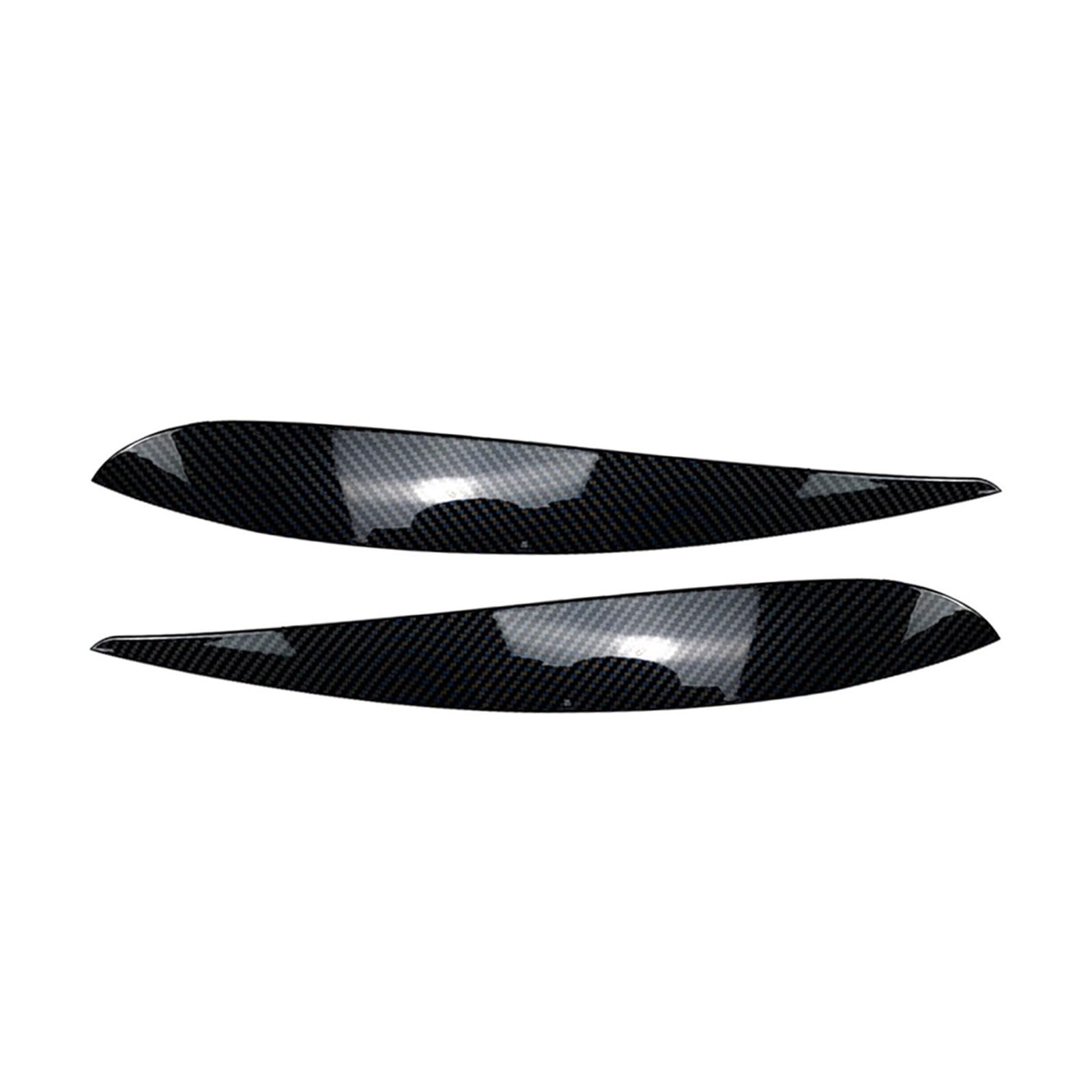 KMLONG 2x Auto Scheinwerfer Lampe Augenbraue Augenlid Fit for VW Polo 9N 2005-2009 Moulding Trim Deckel Abdeckung Dekorative Autoscheinwerferblende(Carbon Fiber) von KMLONG