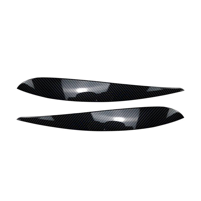 KMLONG 2x Auto Scheinwerfer Lampe Augenbraue Augenlid Fit for VW Polo 9N 2005-2009 Moulding Trim Deckel Abdeckung Dekorative Autoscheinwerferblende(Carbon Fiber) von KMLONG