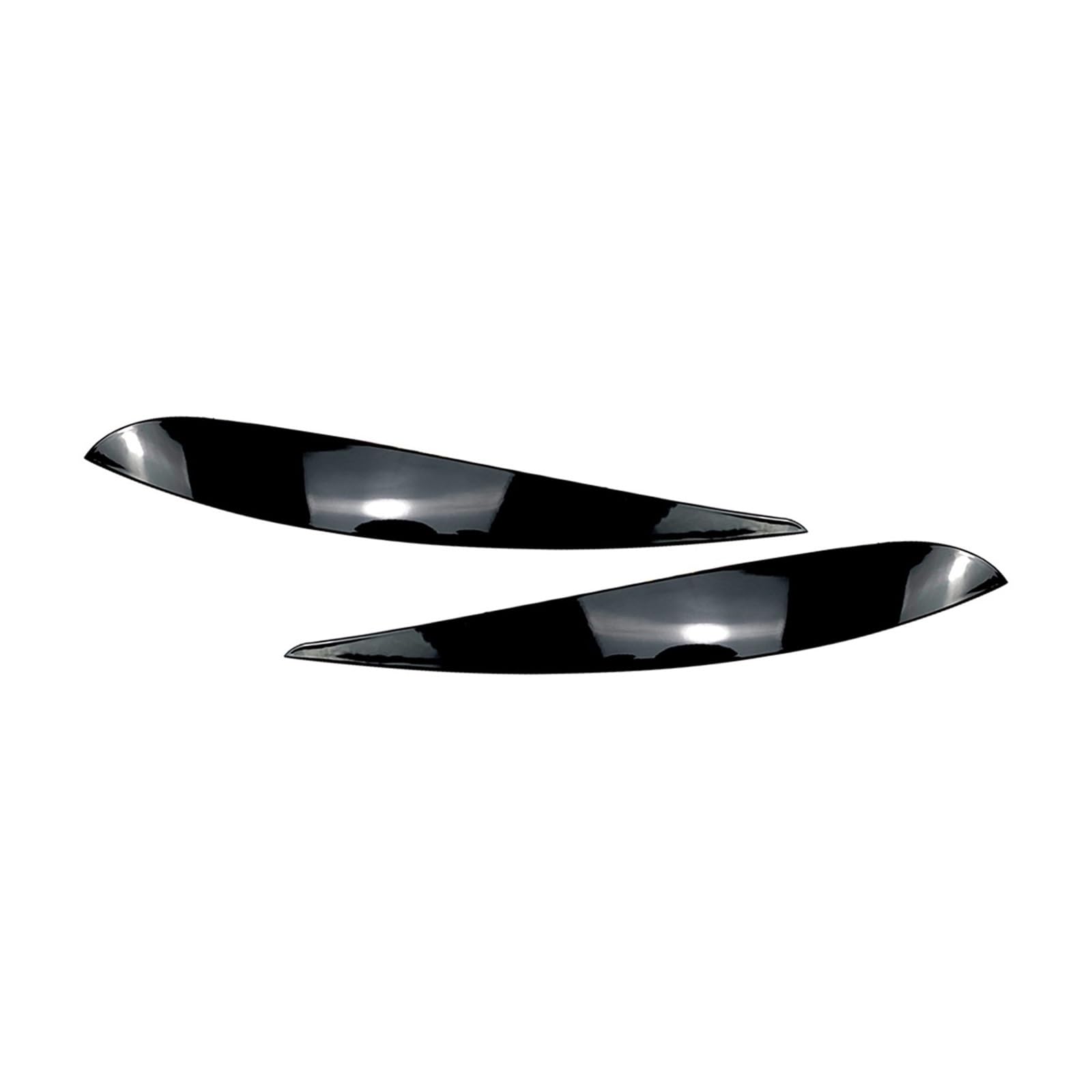 KMLONG 2x Auto Scheinwerfer Lampe Augenbraue Augenlid Fit for VW Polo 9N 2005-2009 Moulding Trim Deckel Abdeckung Dekorative Autoscheinwerferblende(Glossy Black) von KMLONG