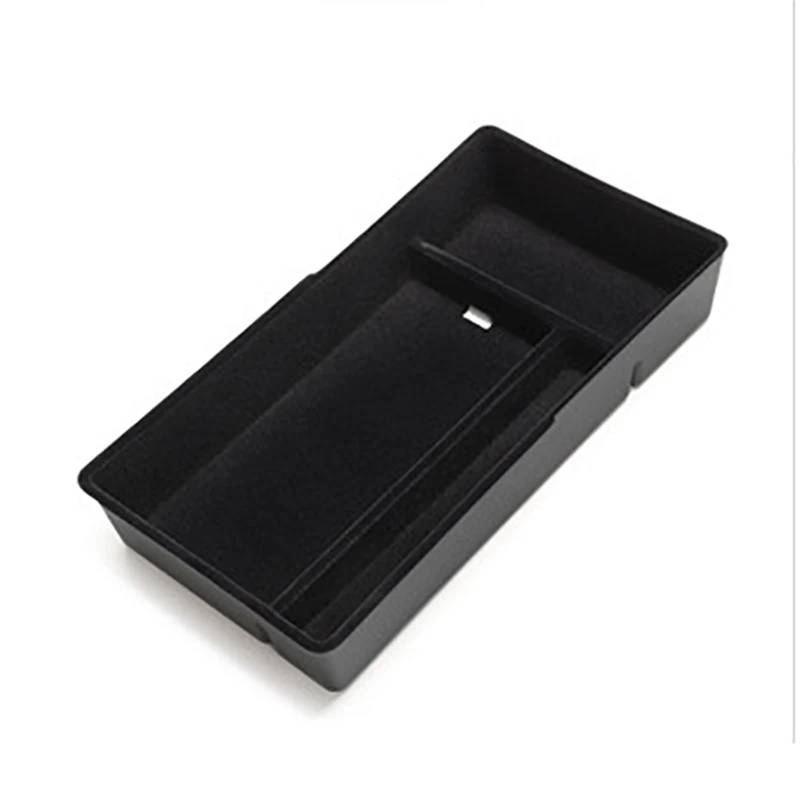 KMLONG Auto Center Console Armlehne Storage Box Fit for Buick E5 2023 Auto Innen Zentrale Lagerung Organizer Container Fach Zubehör Ablagefach Mittelkonsole(Black Flocking Style) von KMLONG