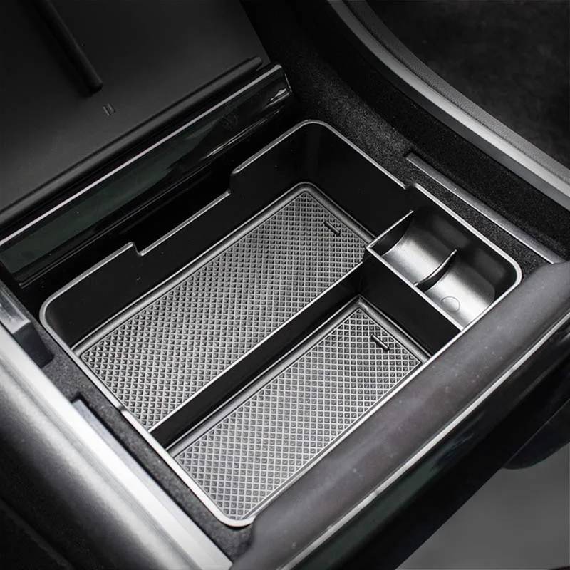 KMLONG Auto Center Console Armlehne Storage Box Fit for Tesla Modell 3 Y 2017-2020 Zentrale Lagerung Organizer Container fach Zubehör Ablagefach Mittelkonsole(Ordinary Style) von KMLONG
