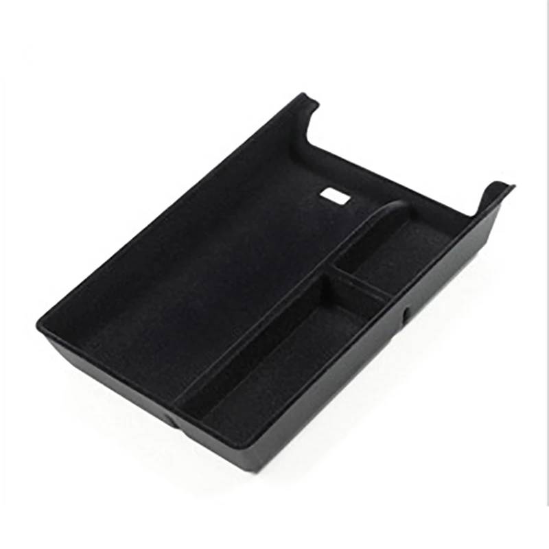 KMLONG Auto Center Console Armlehne Storage Box Fit for Xpeng P7i 2023 Auto Innen Zentrale Lagerung Organizer Container Fach Zubehör Ablagefach Mittelkonsole(Black Flocking Style) von KMLONG