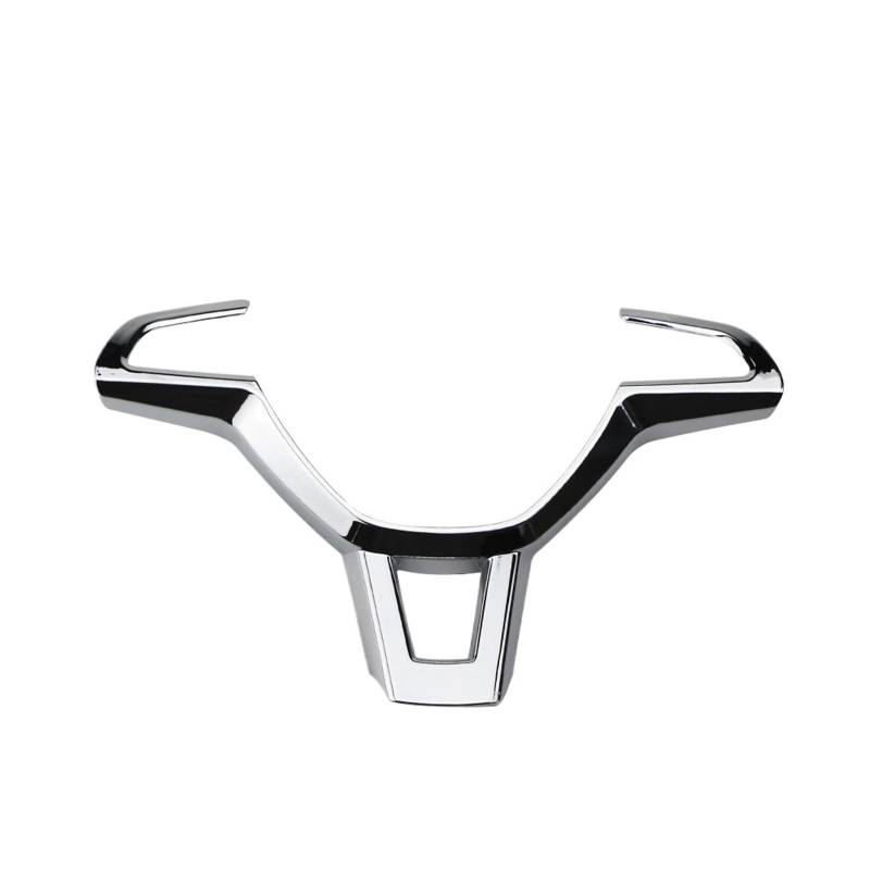 KMLONG Auto Lenkrad Dekoration Abdeckung Trim Aufkleber, Passend for Skoda, Kodiaq Octavia A7 Rapid Yeti Superb Zubehör ABS Chrom Auto Styling Lenkradrahmenfolie(Glossy Silver) von KMLONG