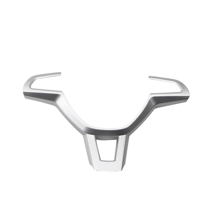 KMLONG Auto Lenkrad Dekoration Abdeckung Trim Aufkleber, Passend for Skoda, Kodiaq Octavia A7 Rapid Yeti Superb Zubehör ABS Chrom Auto Styling Lenkradrahmenfolie(Matte Silver) von KMLONG