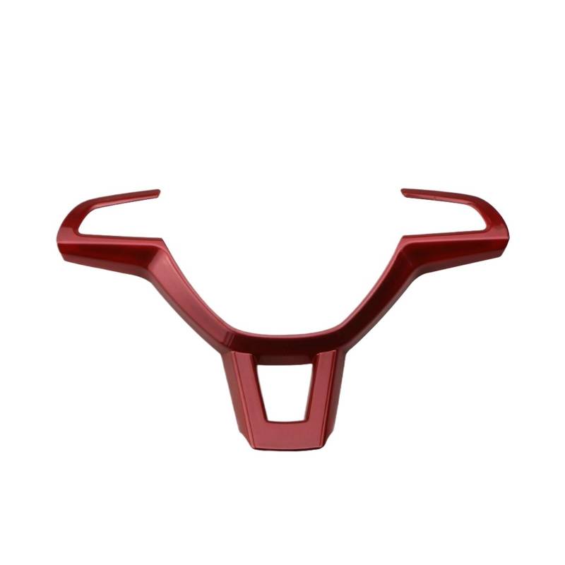 KMLONG Auto Lenkrad Dekoration Abdeckung Trim Aufkleber, Passend for Skoda, Kodiaq Octavia A7 Rapid Yeti Superb Zubehör ABS Chrom Auto Styling Lenkradrahmenfolie(Red) von KMLONG