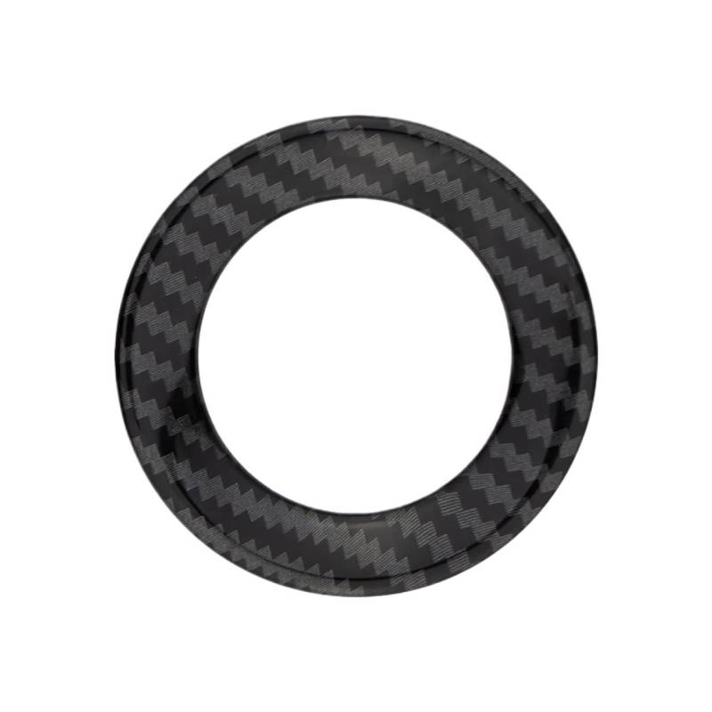 KMLONG Auto-Lenkrad-Logo-Abdeckungs-Ordnungsaufkleber, passend for Volkswagen, passend for Golf, 6 7 MK6 MK7 Jetta MK5 Passat B6 B7 Polo Touareg Skoda Octavia Fabia Lenkradrahmenfolie(Carbon Fiber Sty von KMLONG