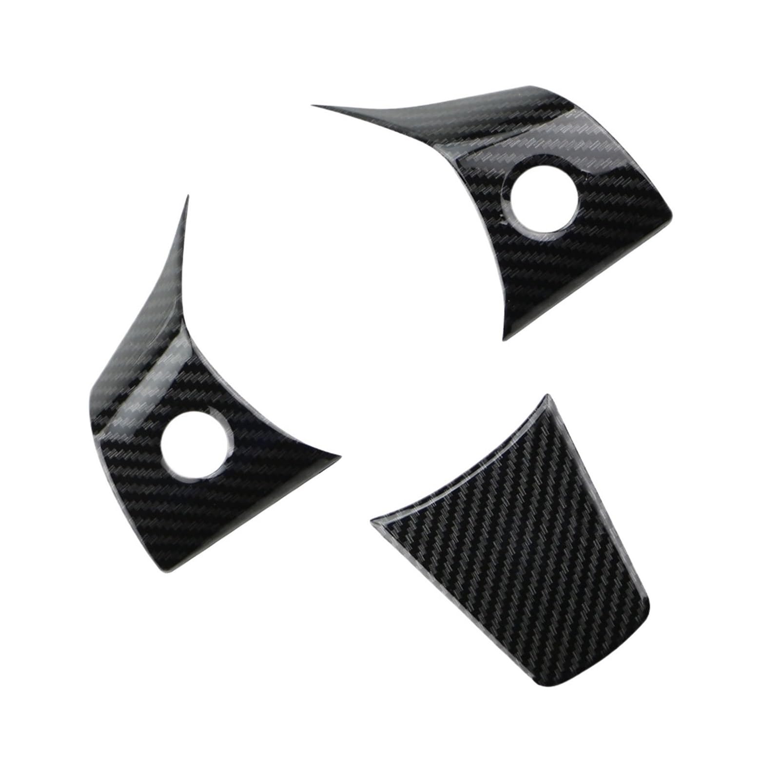 KMLONG Auto-Lenkrad-Panel-Abdeckungs-Aufkleber, passend for Tesla, Model3 Modell 3 2016–2020, Kohlefaser-ABS-Chrom Lenkradrahmenfolie KMLONG Auto-Lenkrad-Panel-Abdeckungs-Aufkleber, passend for Tesla, Model3 Modell 3 2016–2020, Kohlefaser-ABS-Chrom Lenkradrahmenfolie von KMLONG