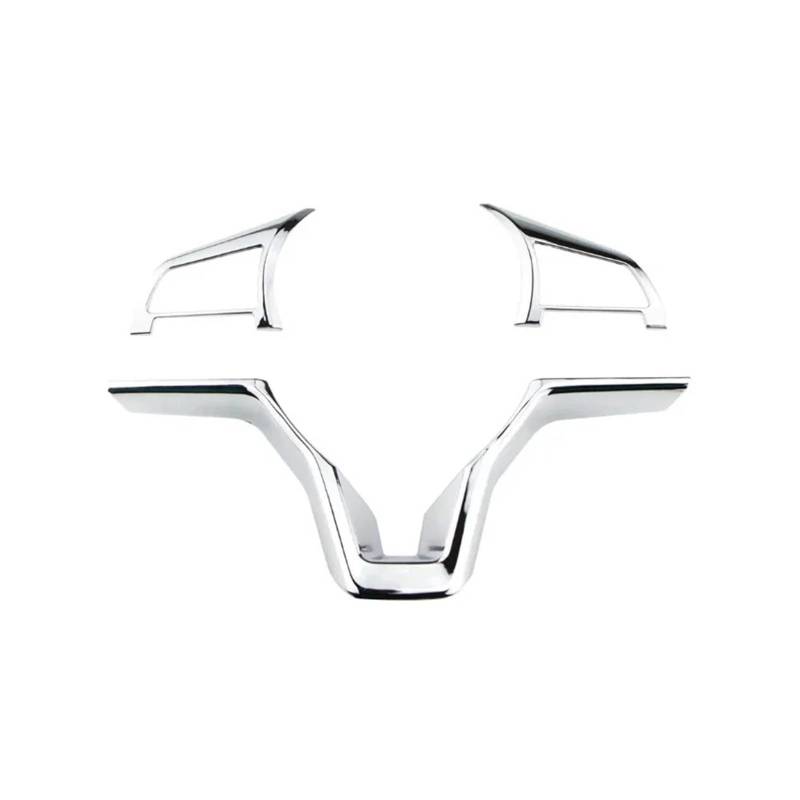 KMLONG Auto-Lenkrad-Panel-Schutzabdeckung, Zieraufkleber, passend for Nissan, Qashqai J11 Dualis 2 Foglia Nota X-trail Xtrail T32 2018–2021 Lenkradrahmenfolie(Electroplated silver) von KMLONG