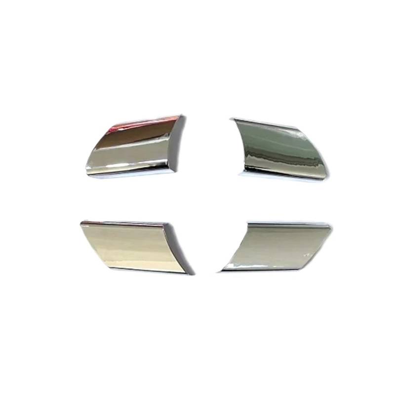KMLONG Auto-Lenkrad-Tastenfeld-Abdeckungs-Ordnungsaufkleber, passend for Volkswagen, passend for POLO, 2004–2007 Autozubehör Lenkradrahmenfolie(Silver) von KMLONG