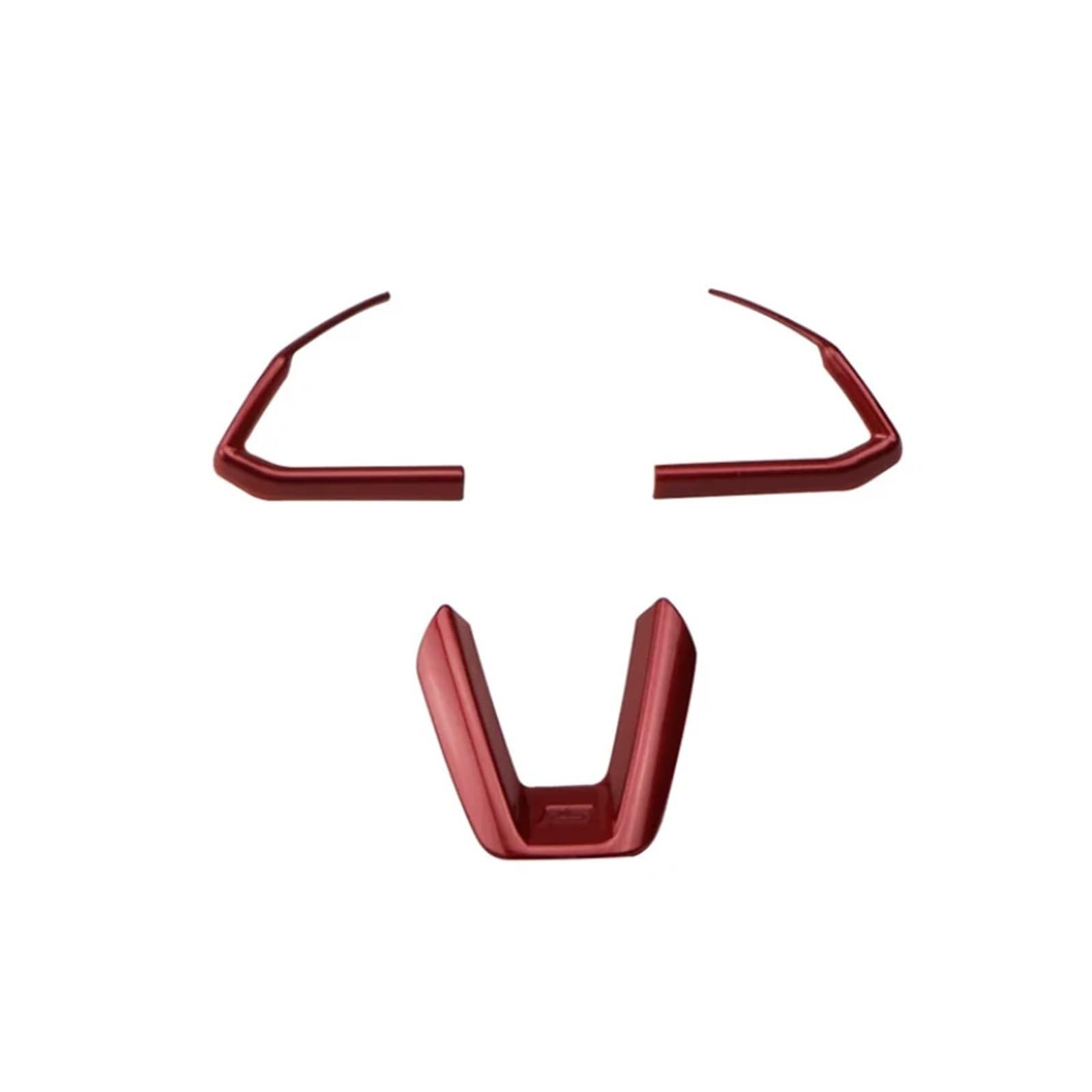 KMLONG Auto-Lenkradverkleidung, Pailletten-Abdeckungsaufkleber, passend for Mazda, 2 3 6 Demio CX3 CX-3 CX-5 CX5 CX7 CX9 Axela ATENZA 2017–2019 Lenkradrahmenfolie(3PC RED) von KMLONG