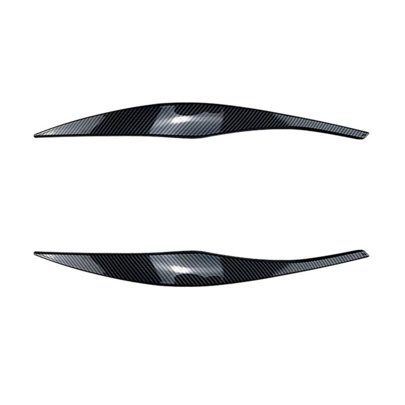 KMLONG Autoscheinwerfer Augenbrauen Aufkleber passend for BMW 3er E90 E91 320I 330I 05-12 Kohlefaser-Augenlider Abdeckung Wimpern Scheinwerfer Autoscheinwerferblende von KMLONG