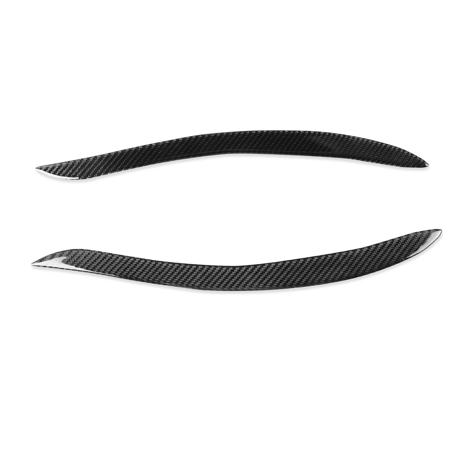 KMLONG Autoscheinwerfer-Augenbrauenaufkleber, passend for Nissan 200SX S15 1999–2002, Carbon-Augendeckel-Panel, Zierleiste, Außenzubehör, dekorativ Autoscheinwerferblende(Black) von KMLONG