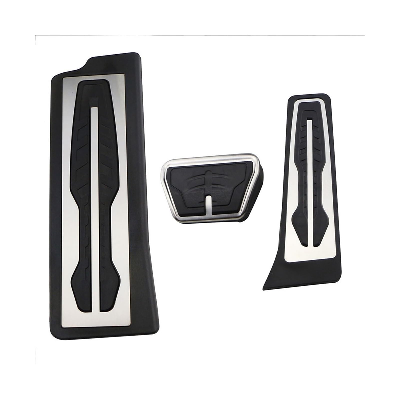 KMLONG Bremspedal Fit for BMW 3 Serie G20 G21 2020 2021 Zubehör Auto Gaspedal Kraftstoff Abdeckung Nicht Slip Pads Fuß rest Pedale Platte Fußpedalpolster(AT With Rest) von KMLONG