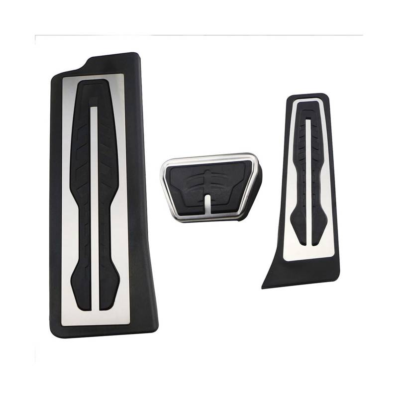 KMLONG Bremspedal Fit for BMW 3 Serie G20 G21 2020 2021 Zubehör Auto Gaspedal Kraftstoff Abdeckung Nicht Slip Pads Fuß rest Pedale Platte Fußpedalpolster(AT With Rest) von KMLONG