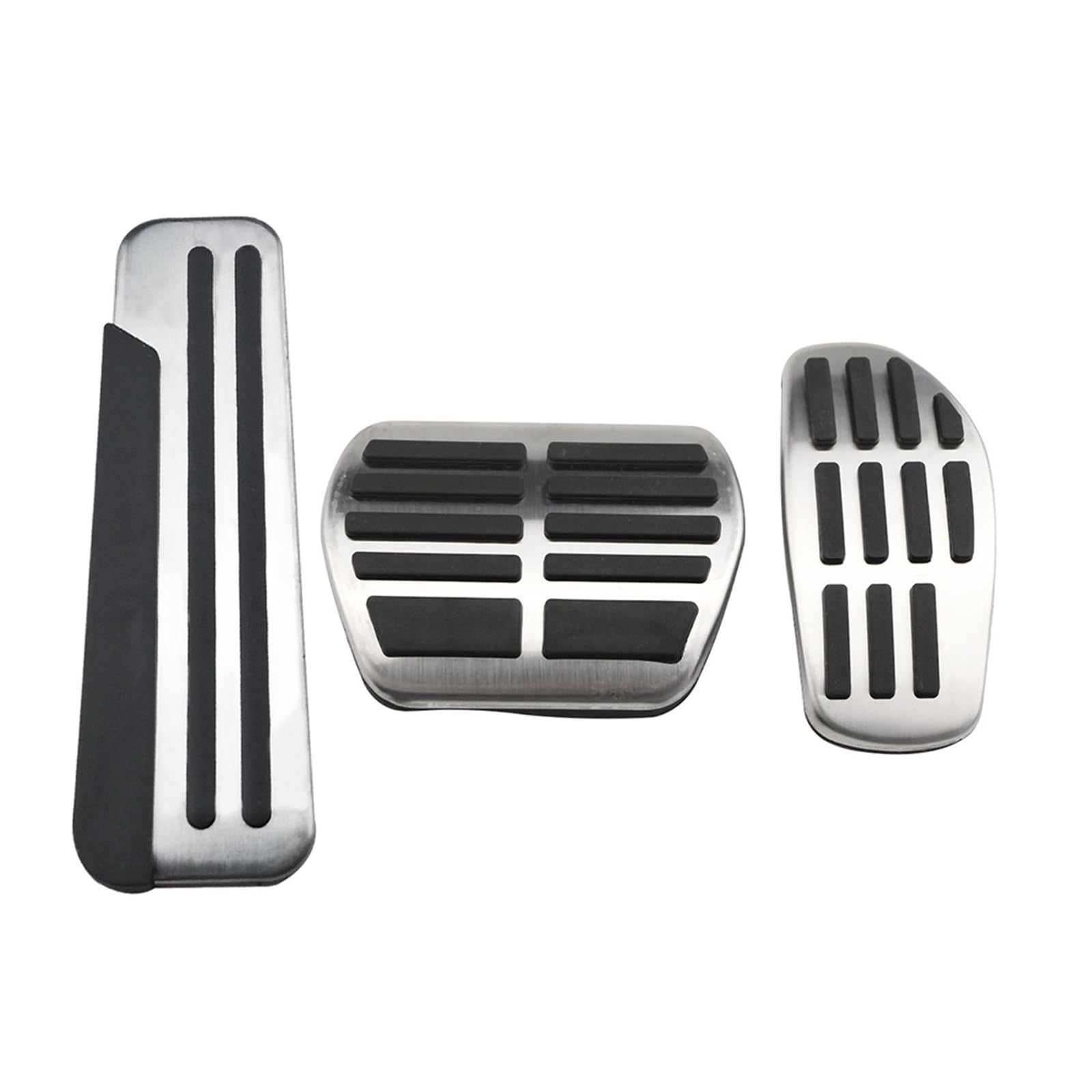 KMLONG Edelstahl AT MT Auto Pedale Pedal Fit for Renault Espace 2019 2020 Teile Bremspedal Abdeckung Rest Pedale Abdeckungen Fußpedalpolster(AT With Rest) von KMLONG