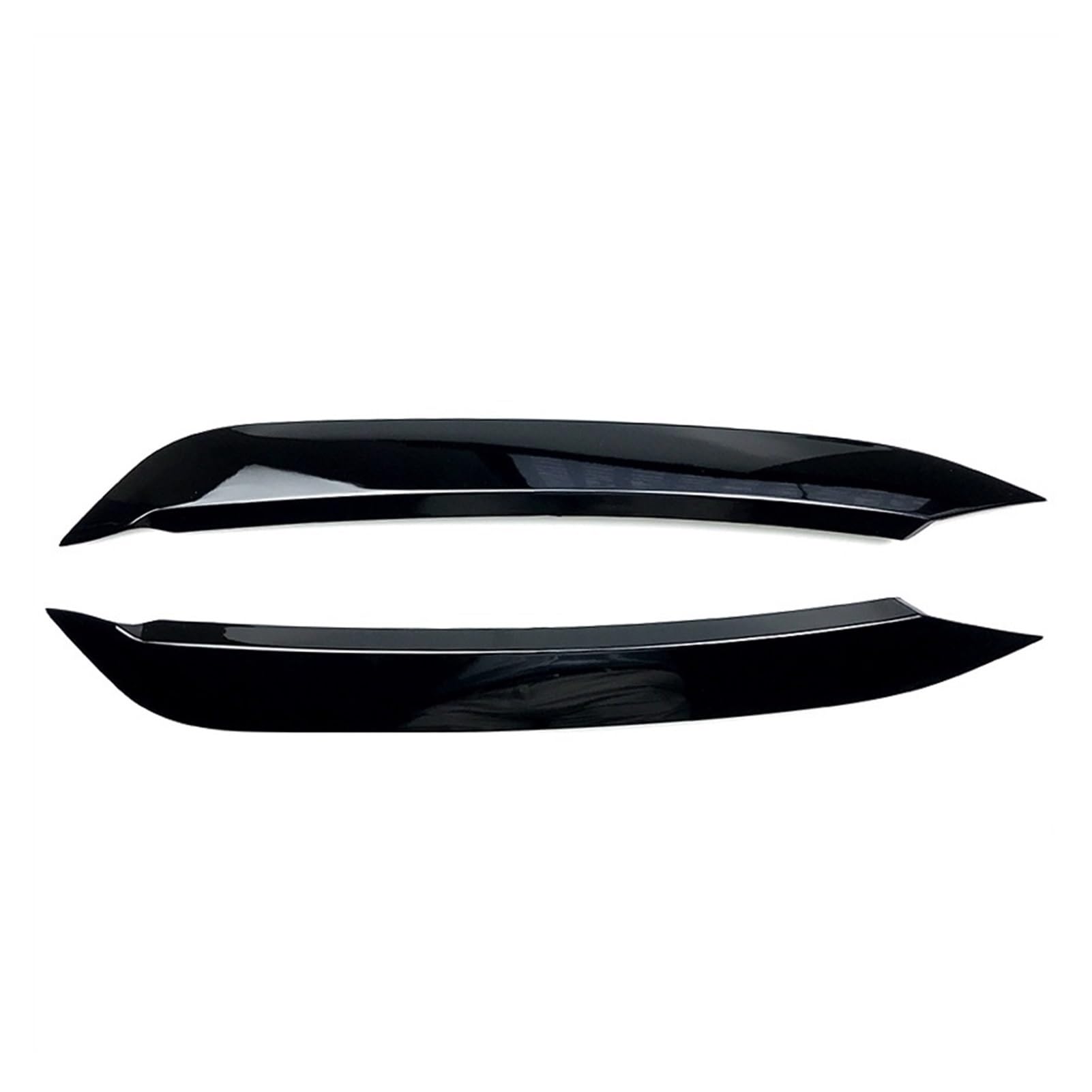 KMLONG Fit for Volkswagen Polo MK6 2019 + Scheinwerfer Augenbraue Augenlider Aufkleber ABS Trim Abdeckung Zubehör Auto Styling Autoscheinwerferblende(Gloss black) von KMLONG