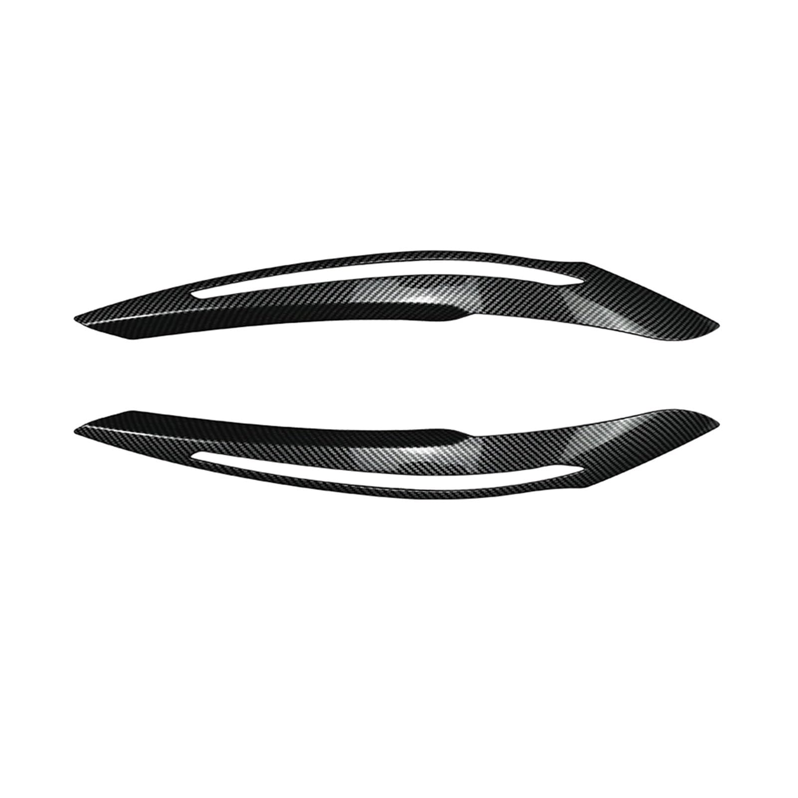 KMLONG Frontscheinwerfer-Brauenaufkleber passend for BMW 1er F20 F21 2011-2014 Lampenabdeckung Verkleidung Scheinwerfer Scheinwerfer Augenbraue Augenlid Autoscheinwerferblende(Carbon Fiber Look) von KMLONG