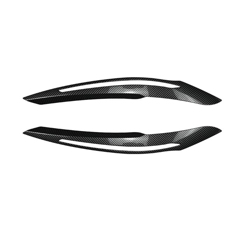 KMLONG Frontscheinwerfer-Brauenaufkleber passend for BMW 1er F20 F21 2011-2014 Lampenabdeckung Verkleidung Scheinwerfer Scheinwerfer Augenbraue Augenlid Autoscheinwerferblende(Carbon Fiber Look) von KMLONG