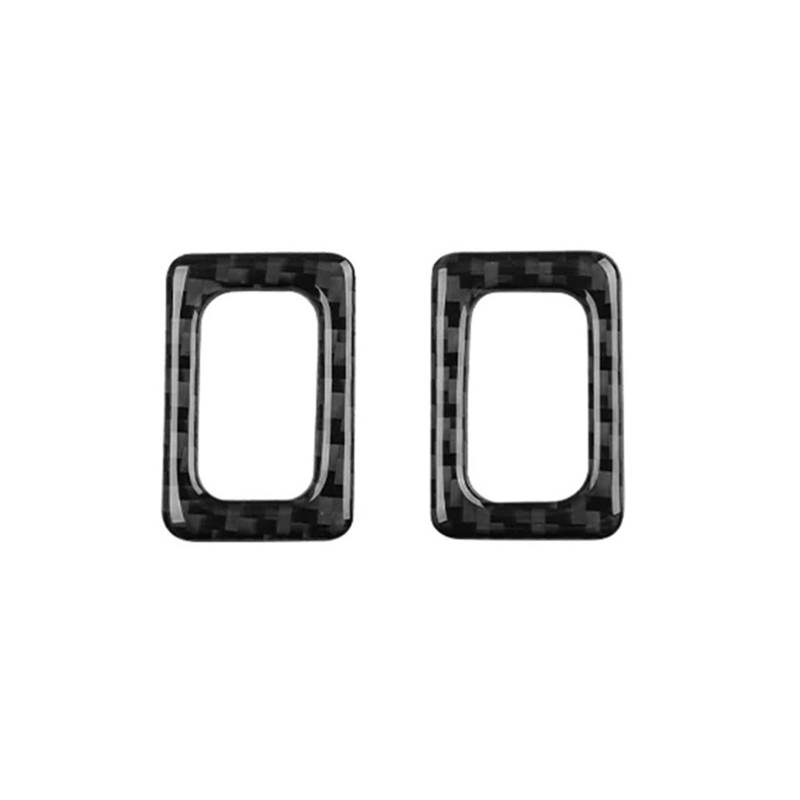 KMLONG Mittelkonsolen-Knopfrahmen-Aufkleber, passend for Mazda, RX8 RX-8 SE3P JM1FE 2004–2008, Carbonfaser-Zieraufkleber, Sitzheizung Aufkleber für Schalthebel von KMLONG