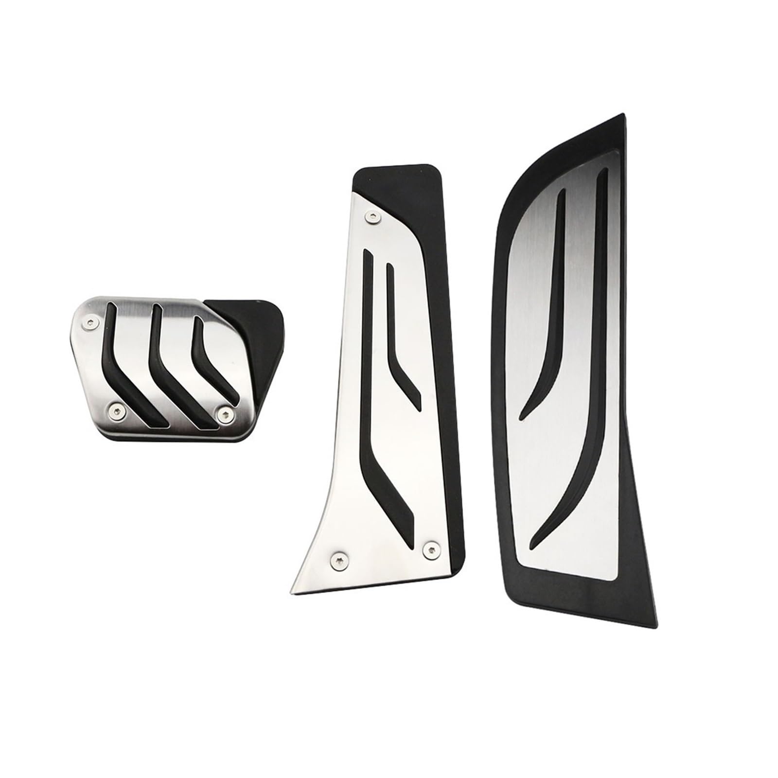 KMLONG RHD Auto-Bremspedale, passend for BMW 1 2 3 4 Serie F20 F21 F22 F30 F31 F34 F32 GT 318 320i, Auto-Gaspedalkupplung, totes Fußstützenpedal Fußpedalpolster(AT With Rest Pedal) von KMLONG