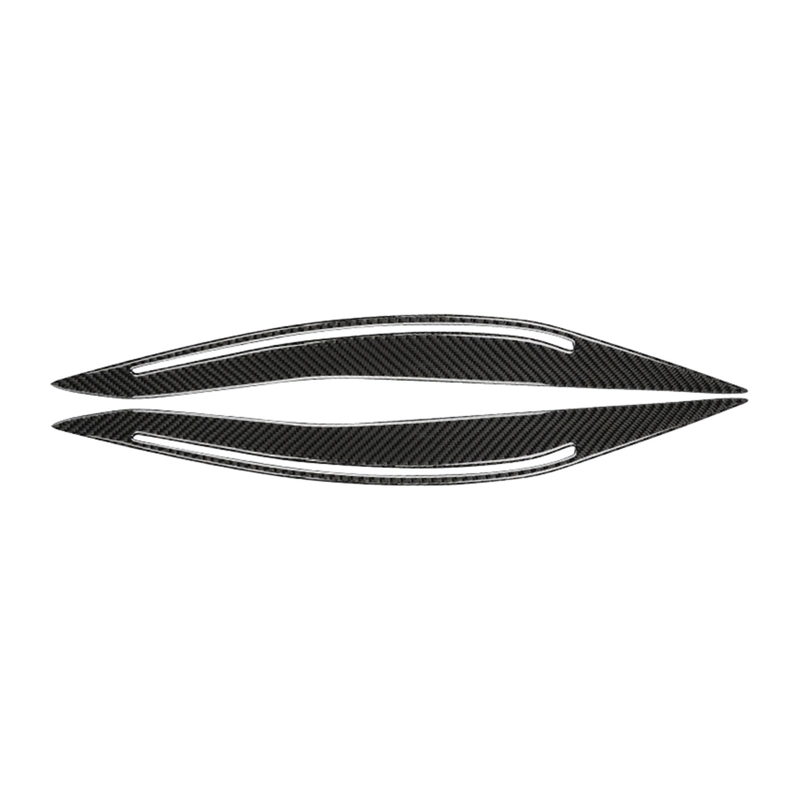 KMLONG Scheinwerfer Augenbraue Augenlider Fit for BMW 5 Series F10 2014-2016 Carbon Fiber Modifizierte Auto Trim Abdeckung Dekoration aufkleber Autoscheinwerferblende(Black) von KMLONG