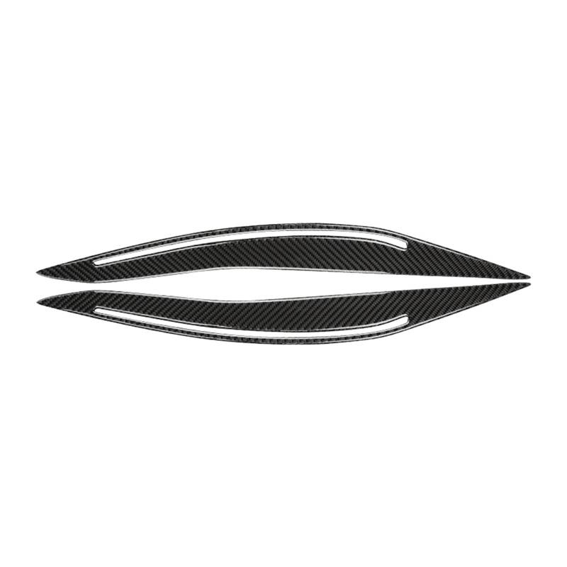 KMLONG Scheinwerfer Augenbraue Augenlider Fit for BMW 5 Series F10 2014-2016 Carbon Fiber Modifizierte Auto Trim Abdeckung Dekoration aufkleber Autoscheinwerferblende(Black) von KMLONG