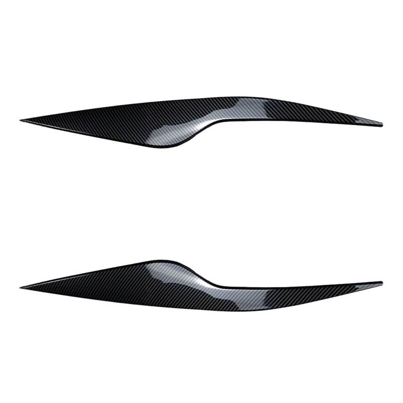 KMLONG Scheinwerfer Augenbrauenlicht Augenlider Lampe Scheinwerfer passend for Ford Focus MK2.5 2008 2009 2010 2011 Abdeckung Auto Außenzubehör Aufkleber von ABS Autoscheinwerferblende(Carbon Look) von KMLONG