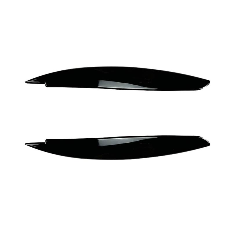 KMLONG Scheinwerfer-Augenbrauenverkleidung passend for BMW 1er E81 E82 E87 E88 2004–2011, Kohlefaser-Scheinwerfer-Augenlid-Optik, Scheinwerfer-Lampenabdeckung, Braue Autoscheinwerferblende(Glossy Blac von KMLONG