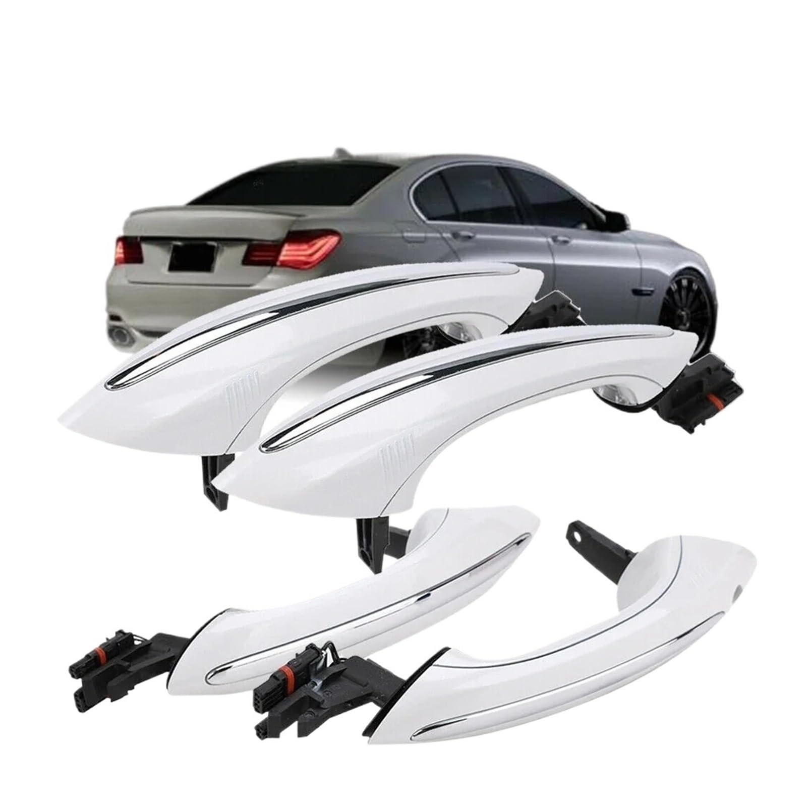 Autotürgriff außen Für 5 6 7 Serie F07 F10 F11 F06 F12 F13 F01 F02 51217231931 4X Weiß Äußere Außerhalb Außen Komfort Zugang Tür Griff Set(4PCS Door Handle) von KMVPVGZHCN