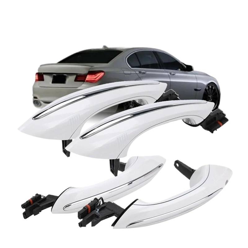 Autotürgriff außen Für 5 6 7 Serie F07 F10 F11 F06 F12 F13 F01 F02 51217231931 4X Weiß Äußere Außerhalb Außen Komfort Zugang Tür Griff Set(4PCS Door Handle) von KMVPVGZHCN