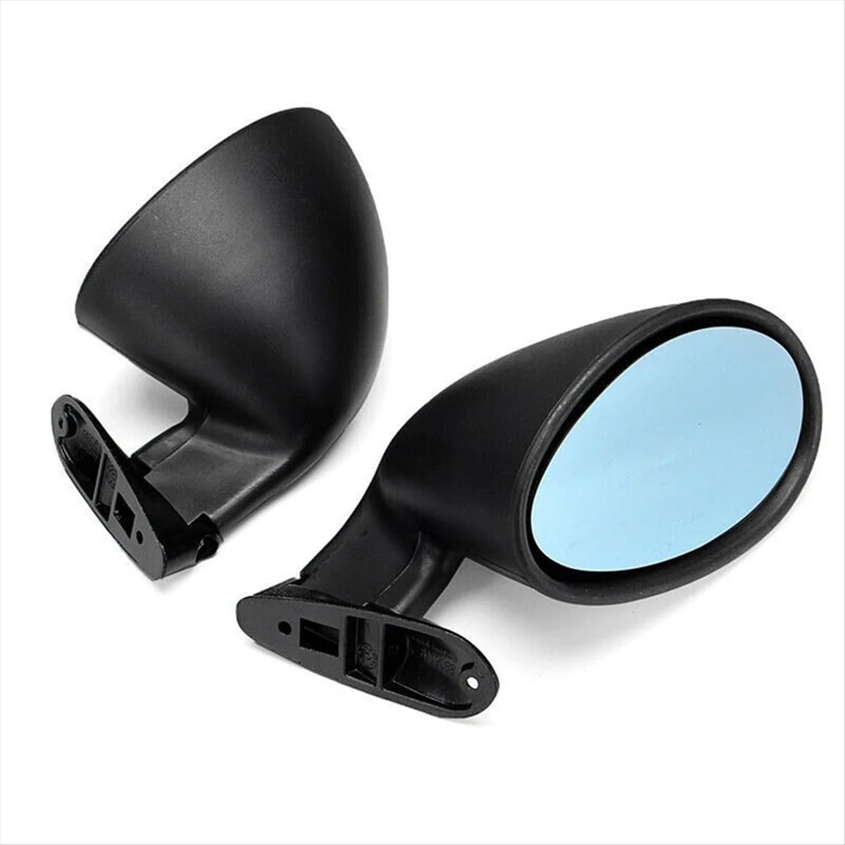Beheiztes Spiegelglas Auto Modifikation Retro Rückspiegel F1 Blau Tür Flügel Seitenspiegel 2Pcs California Spiegel(Black) von KMVPVGZHCN