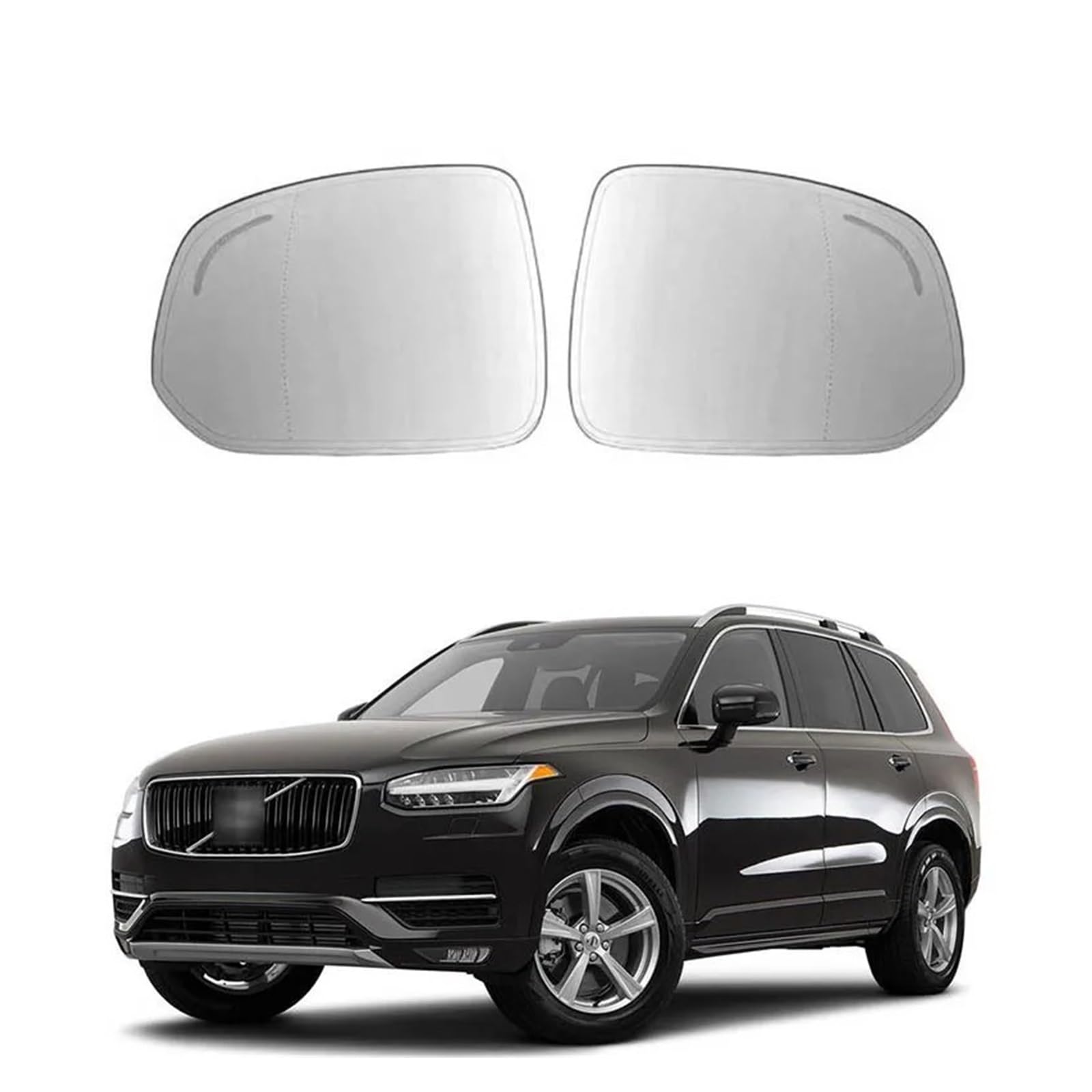 Beheiztes Spiegelglas Für Volvo Für XC90 2015 2016 2017 2018 2019 2020 2021 2022 Umkehrlinsen beheizte Rückspiegel reflektierende Linsen(Heating 1 Pair) von KMVPVGZHCN