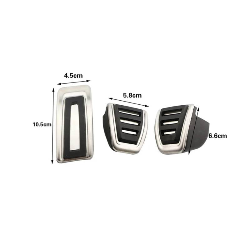 Bremspedalabdeckung Für A1 2012 2013 2014 2015 2016 2017 2018 2019 2020 2021 Edelstahl Auto Gaspedal Bremse Fußstütze Pedal Abdeckung Auto-Gaspedal(at 2PC) von KMVPVGZHCN