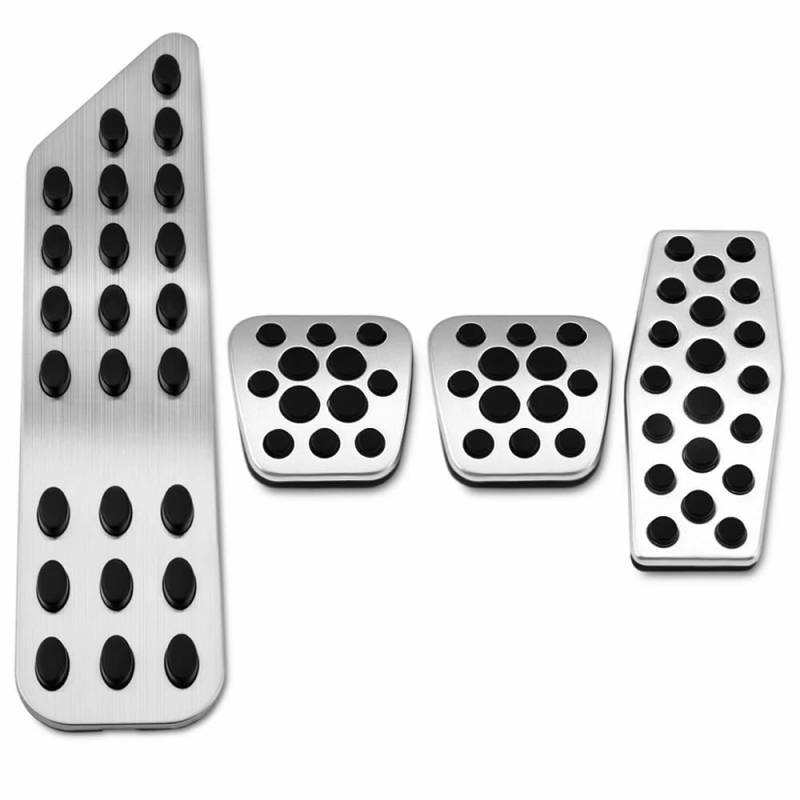 Bremspedalabdeckung Für Buick Für Hideo 2009 2010 2011 2012 2013 2014 Edelstahl Accelerator Gas Bremse Auto-Gaspedal(4 Pcs MT with Clip) von KMVPVGZHCN