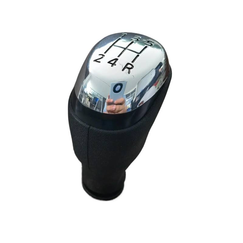 Schaltknäufe Für Clio 4 IV MK4 328654134R 328651259R 328657531R 328655866R Manuelle Stick Kopf Shifter Hebel Griff 5/6 Geschwindigkeit Getriebe Shift Knauf Schaltsack Schaltmanschette(Chrome 5 Speed) von KMVPVGZHCN
