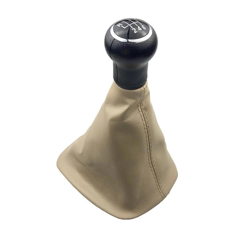Schaltknäufe Für VW Für Passat Für B5 1998 1999 2000 2001 2002 2003 2004 5/6 Geschwindigkeit Schaltknauf Gamasche Boot Hebel Staub Anti-Staub Abdeckung Schaltsack Schaltmanschette(6 Speed Beige A) von KMVPVGZHCN