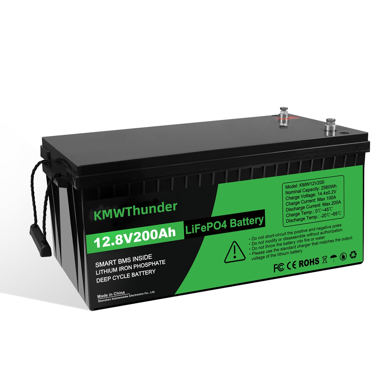 KMWThunder LiFePO4 12.8v 200Ah 2560Wh Lithium-Batterie mit Niedertemperatur-BMS-Schutz, Max 15000 Zyklens Lithium-Eisen-Phosphat-Batterie, für den Einsatz in Wohnmobilen, Solar andCamping KMWThunder LiFePO4 12.8v 200Ah 2560Wh Lithium-Batterie mit Niedertemperatur-BMS-Schutz, Max 15000 Zyklens Lithium-Eisen-Phosphat-Batterie, für den Einsatz in Wohnmobilen, Solar andCamping von KMWThunder
