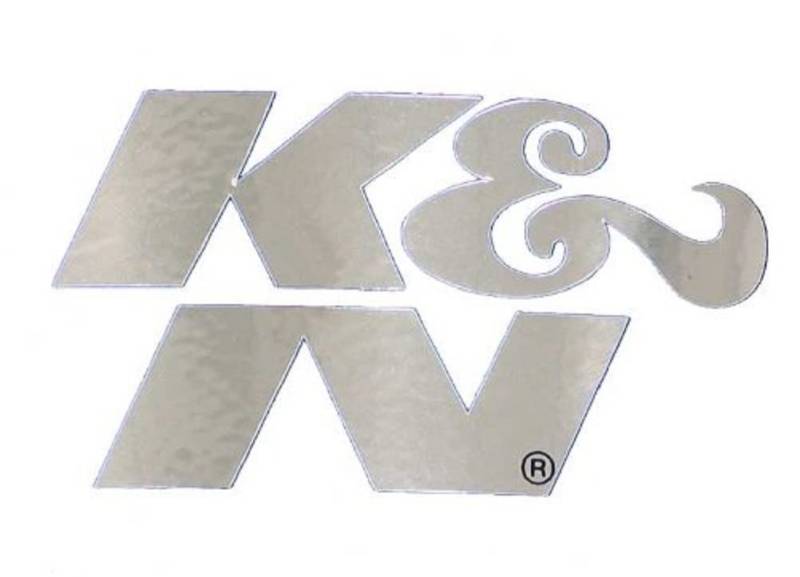 Kn 89-0003 Aufkleber/Label K und N Gestempelschnitten Chrom 2-1/4"X 1-1/8", von KN