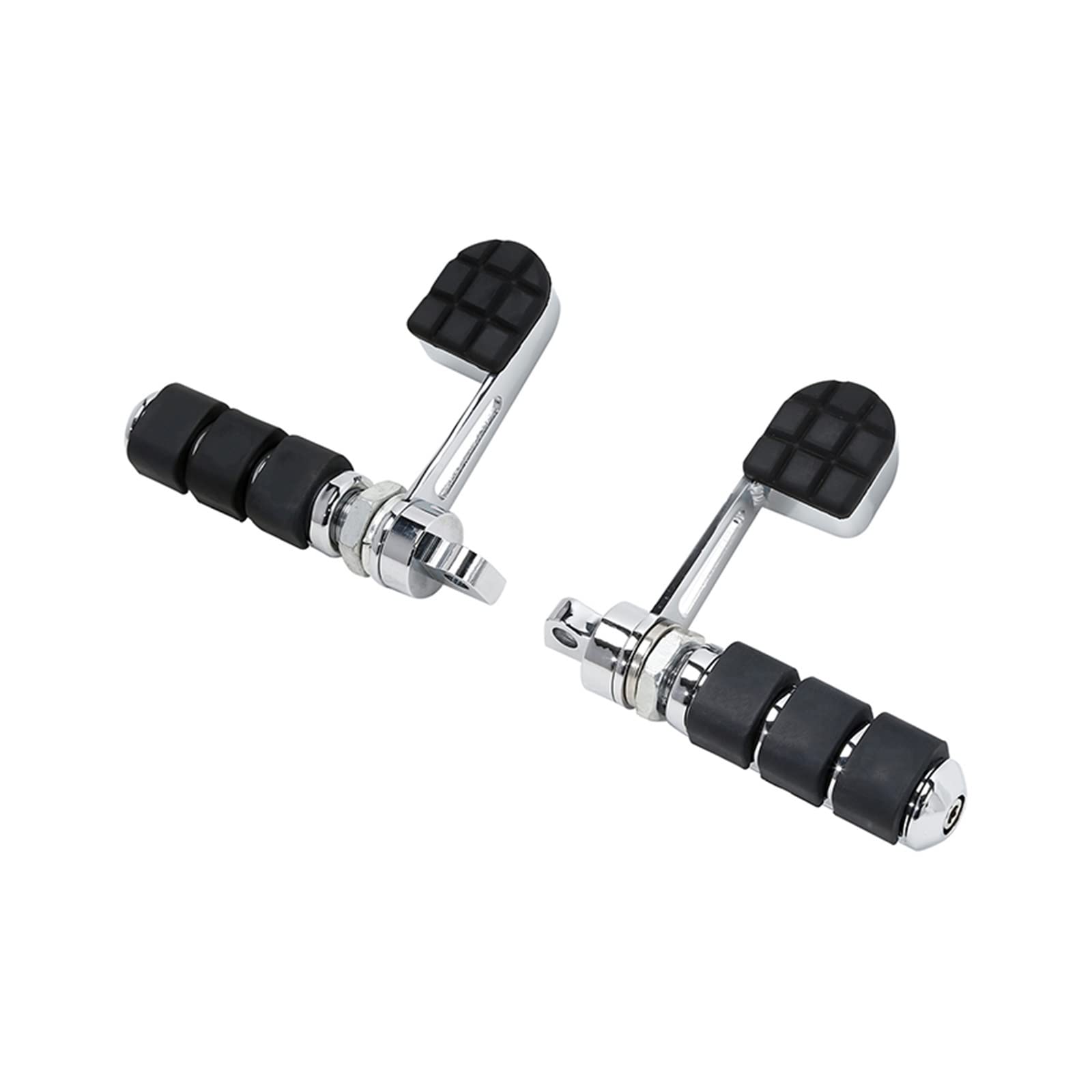 Motorrad Vibration Chrom Steigbügel Ferse Fußstütze Pegs Kompatibel mit Harley Sportster XL 883 1200 Softail DYNA FXDF FAT BOB FXDC FXWG(A) von KNAVOPLEX