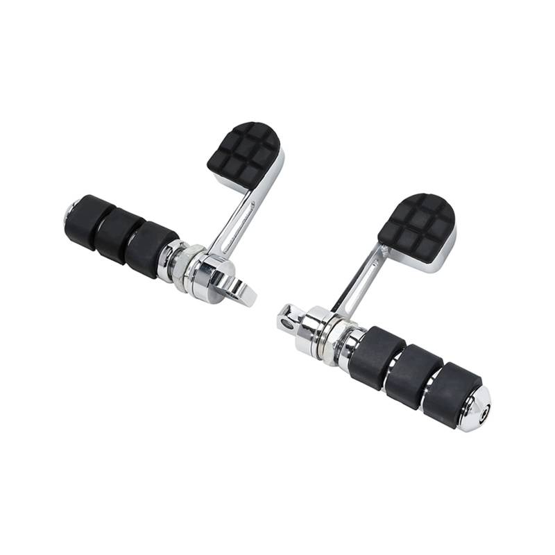 Motorrad Vibration Chrom Steigbügel Ferse Fußstütze Pegs Kompatibel mit Harley Sportster XL 883 1200 Softail DYNA FXDF FAT BOB FXDC FXWG(A) von KNAVOPLEX