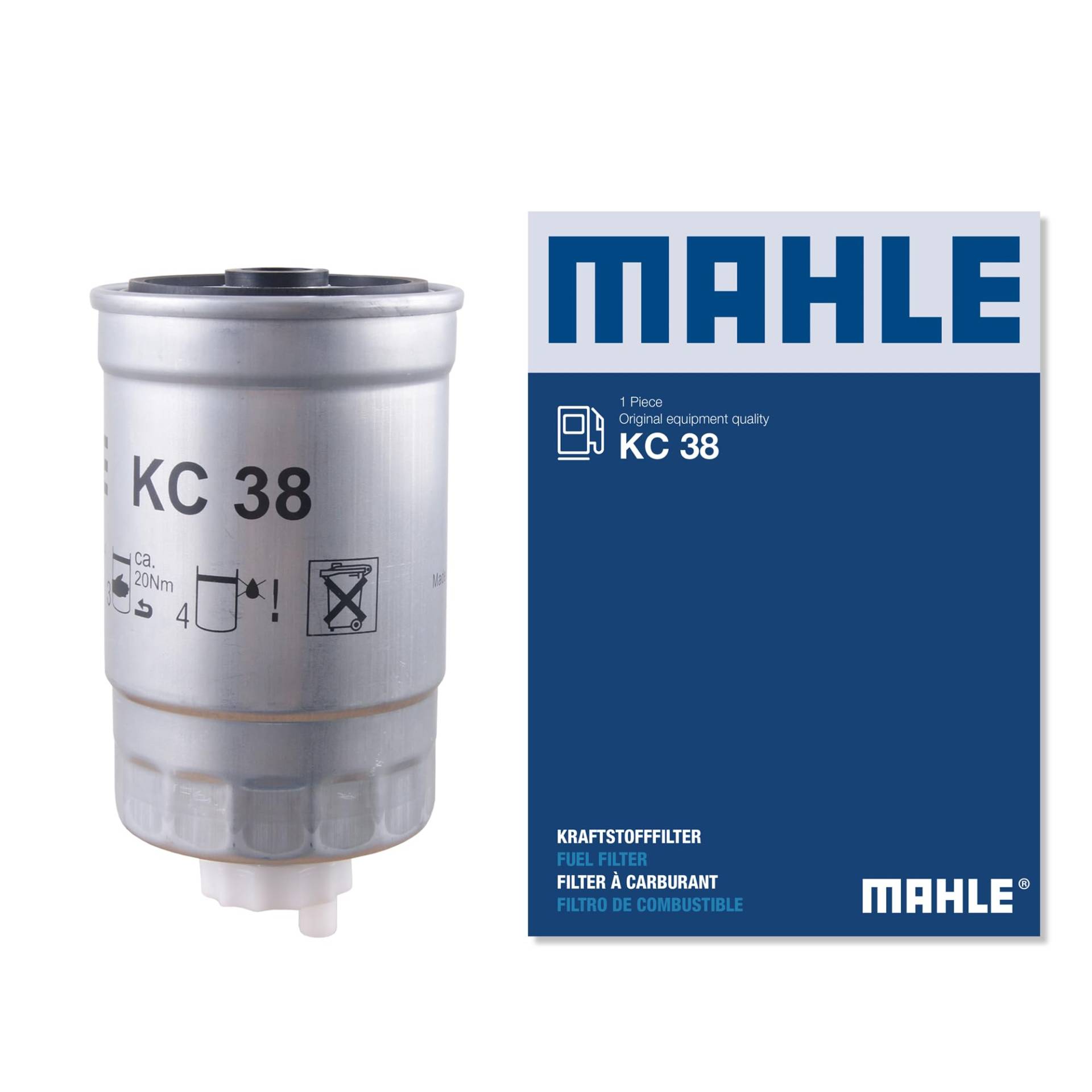 MAHLE KC 38 Kraftstofffilter Anschraubfilter 78MMu.a. passend für FIAT DUCATO Kasten (230_) von MAHLE