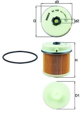 MAHLE KX 445D Kraftstofffilter MAHLE KX 445D Kraftstofffilter von MAHLE
