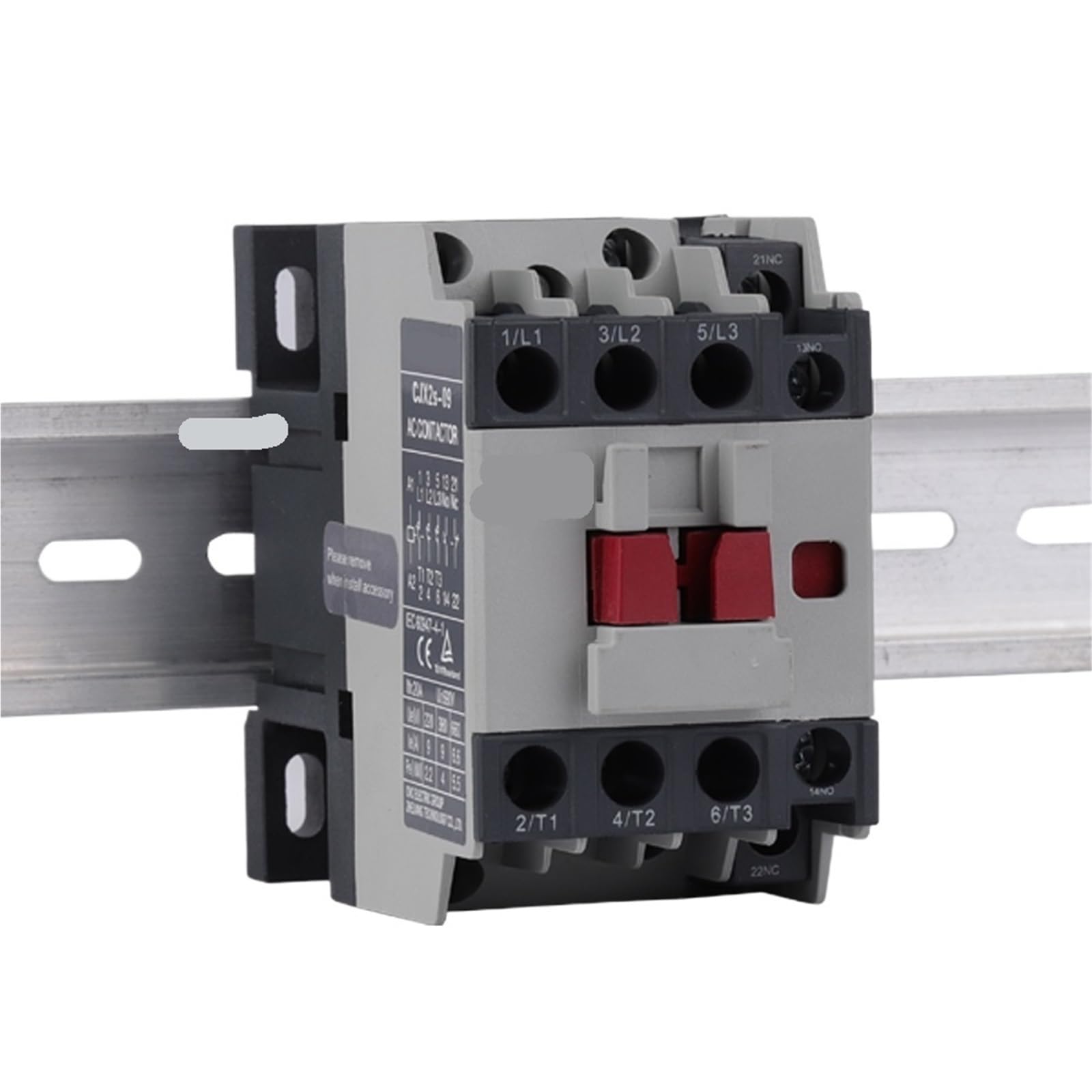 1 stücke AC Schütz 3Phase 3Pole NO NC Spule Spannung 220v 50/60Hz Din-schiene 3P 1NO 1NC(12A) von KNUUXHDDK