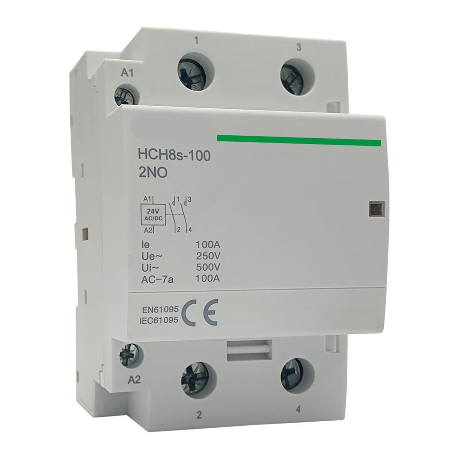1 stücke Schütz 2P 2NO 1NO1NC DC24V Automatische Householdr Schütz Din-schiene Typ(100A 2NC DC24V) von KNUUXHDDK