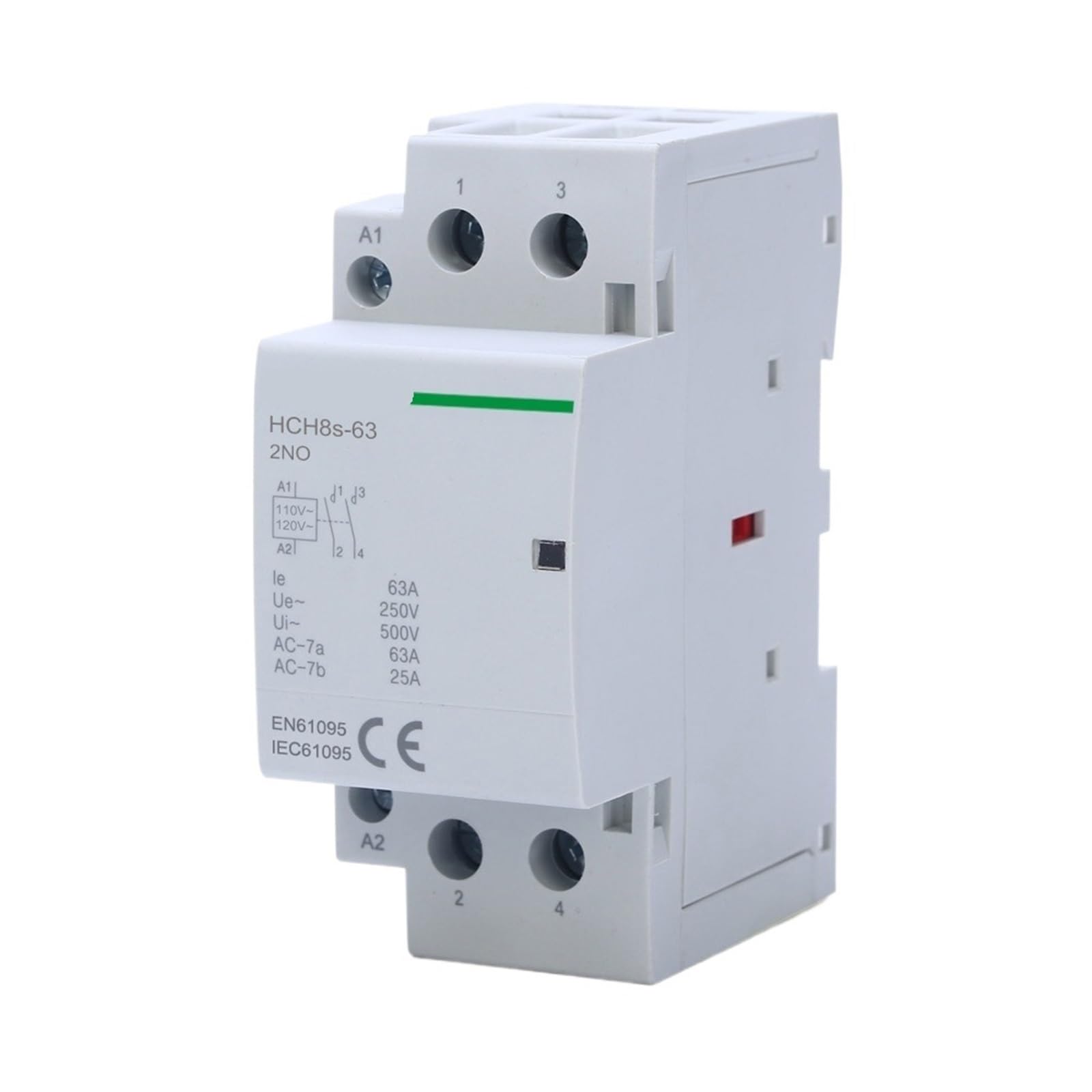 1 stücke Schütz 2P 40A 63A 2NO 2NC 1NO1NC DC24V AC110V AC220V Automatische Schütz Din-schiene Typ 50Hz 60Hz(2P 63A 1NO1NC DC24V) von KNUUXHDDK